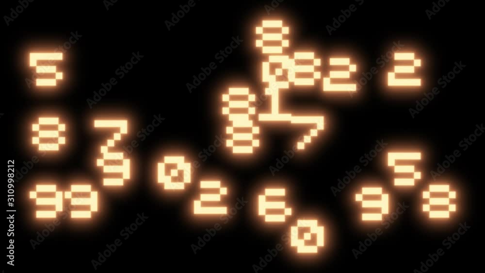 Random Glowing Numbers Loop Random Glowing Numbers Loop
