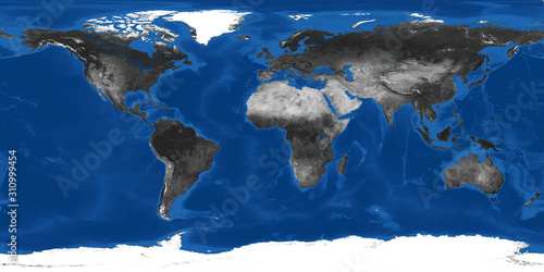 world map grey dark landscape 3d-illustration