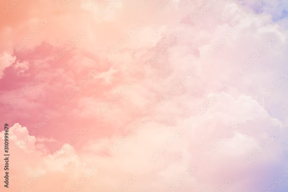 cloud background with a pastel colour