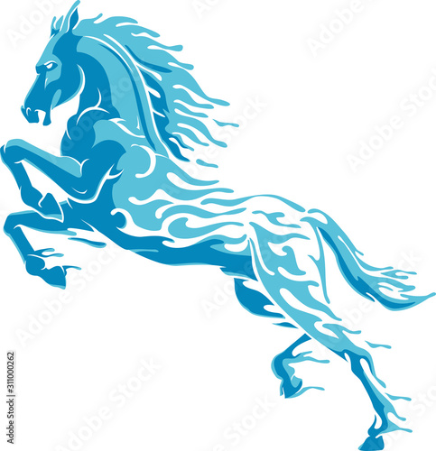 Water Horse, Blue Mythical Creature
