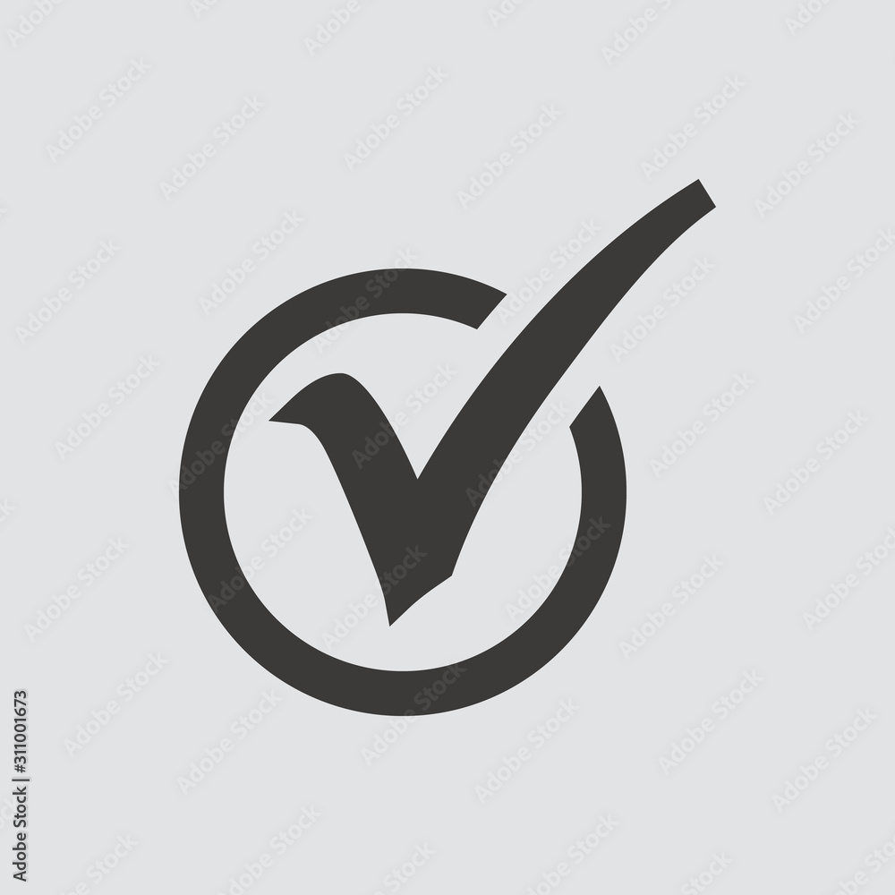 check mark, tick, yes. icon isolated of flat style. Vector illustration. check mark, tick, yes. icon isolated of flat style. Vector illustration.