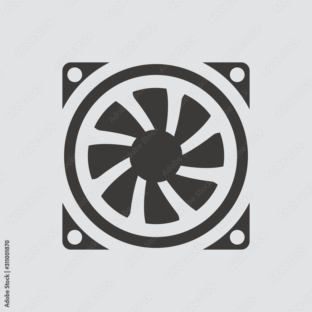 Exhaust fan icon isolated of flat style. Vector illustration. Exhaust fan icon isolated of flat style. Vector illustration.
