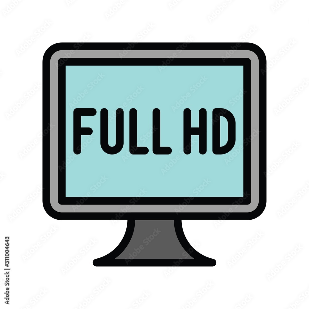 Television and technology related HD TV vector in editable stroke Television and technology related HD TV vector in editable stroke
