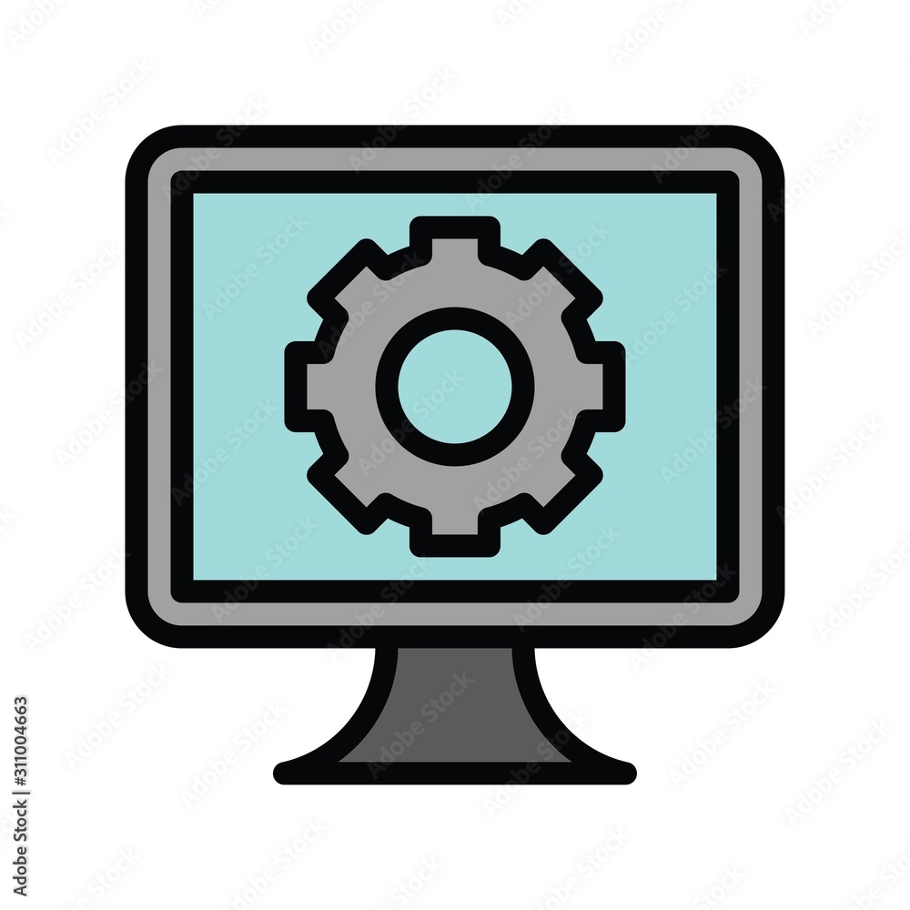 Television and technology related TV vector in editable stroke Television and technology related TV vector in editable stroke