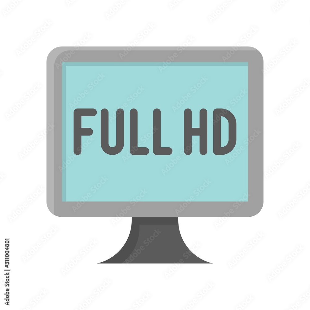 Television and technology related HD TV vector in flat design Television and technology related HD TV vector in flat design
