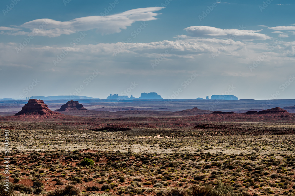 Panoramic view in the Valley Drive Monument Valley