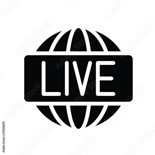 Television and technology related wold news vector in solid style