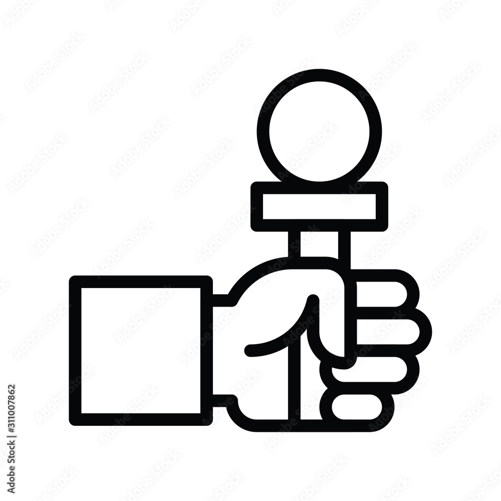 Television and technology related sound mike vector in lineal or editable stroke design Television and technology related sound mike vector in lineal or editable stroke design