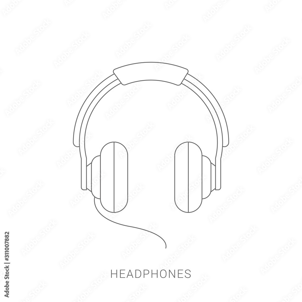 Headphones dj computer music beats sign icon Headphones dj computer music beats sign icon