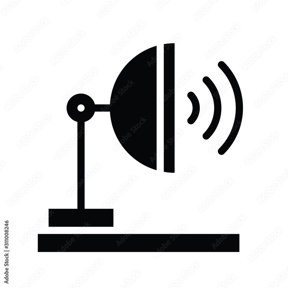 Television and technology related dish antenna vector in solid style Television and technology related dish antenna vector in solid style