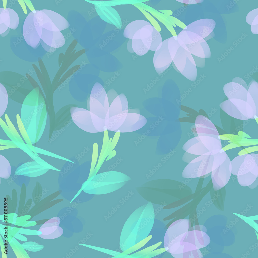 Floral seamless pattern. Artistic background.