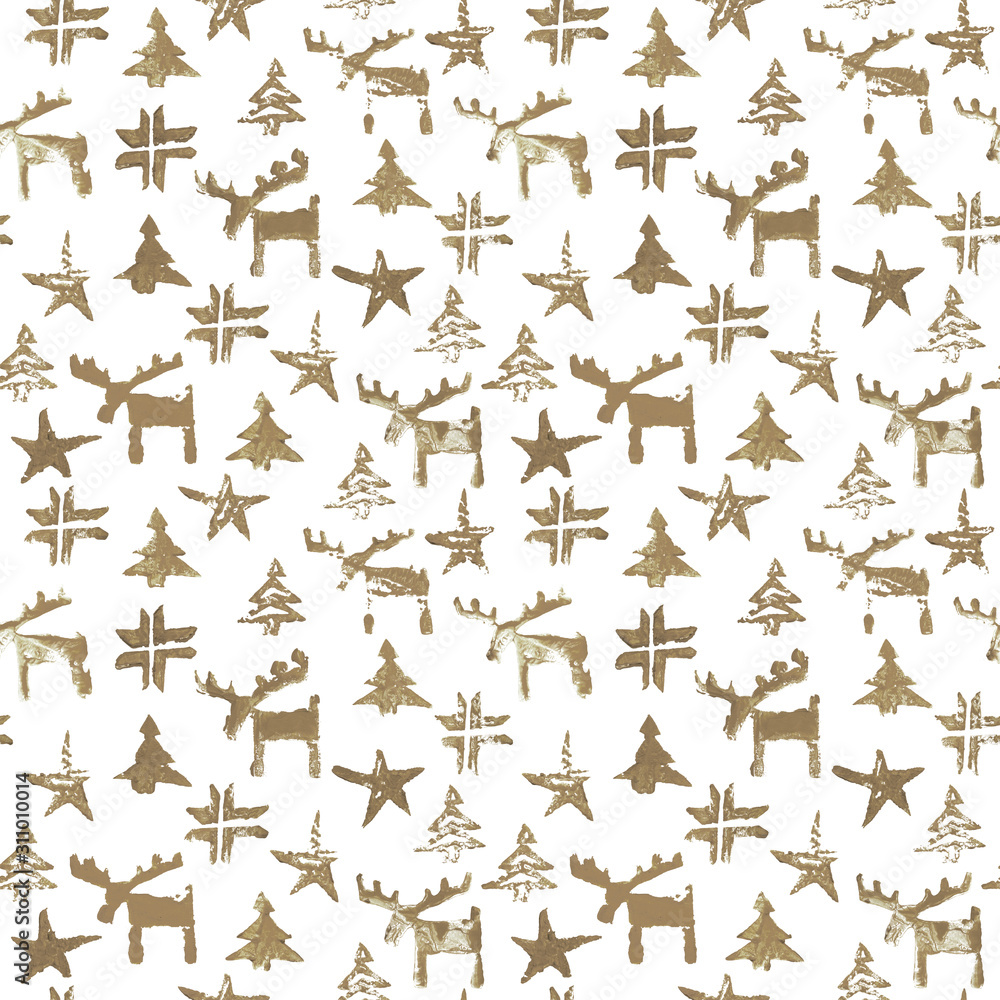 Christmas seamless textured background. hand drawun craft pattern. reindeer illustration. wrapping paper for winter holidays. Christmas seamless textured background. hand drawun craft pattern. reindeer illustration. wrapping paper for winter holidays.