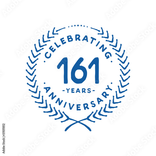 161 years design template. 161st logo. Vector and illustration.