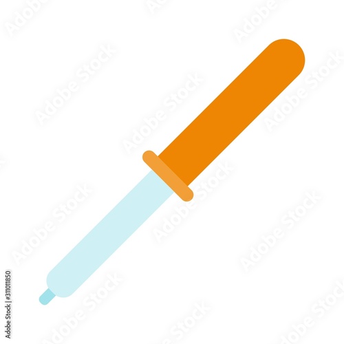 Medical dropper vector icon flat isolated