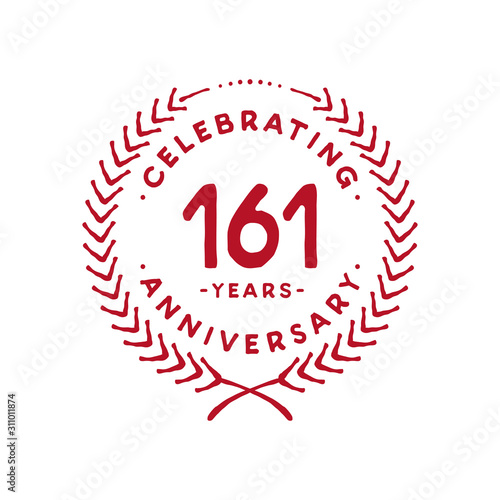 161 years design template. 161st logo. Vector and illustration.