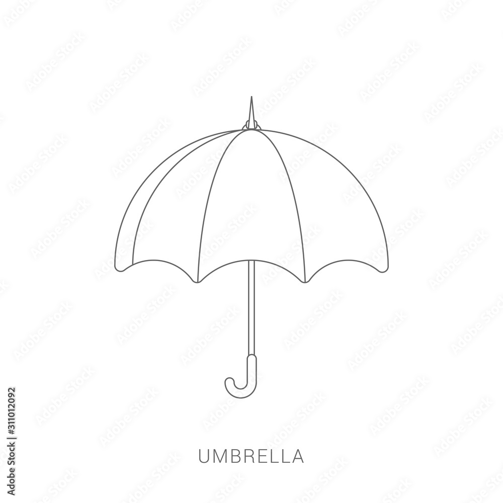 Umbrella Icon vector flat design