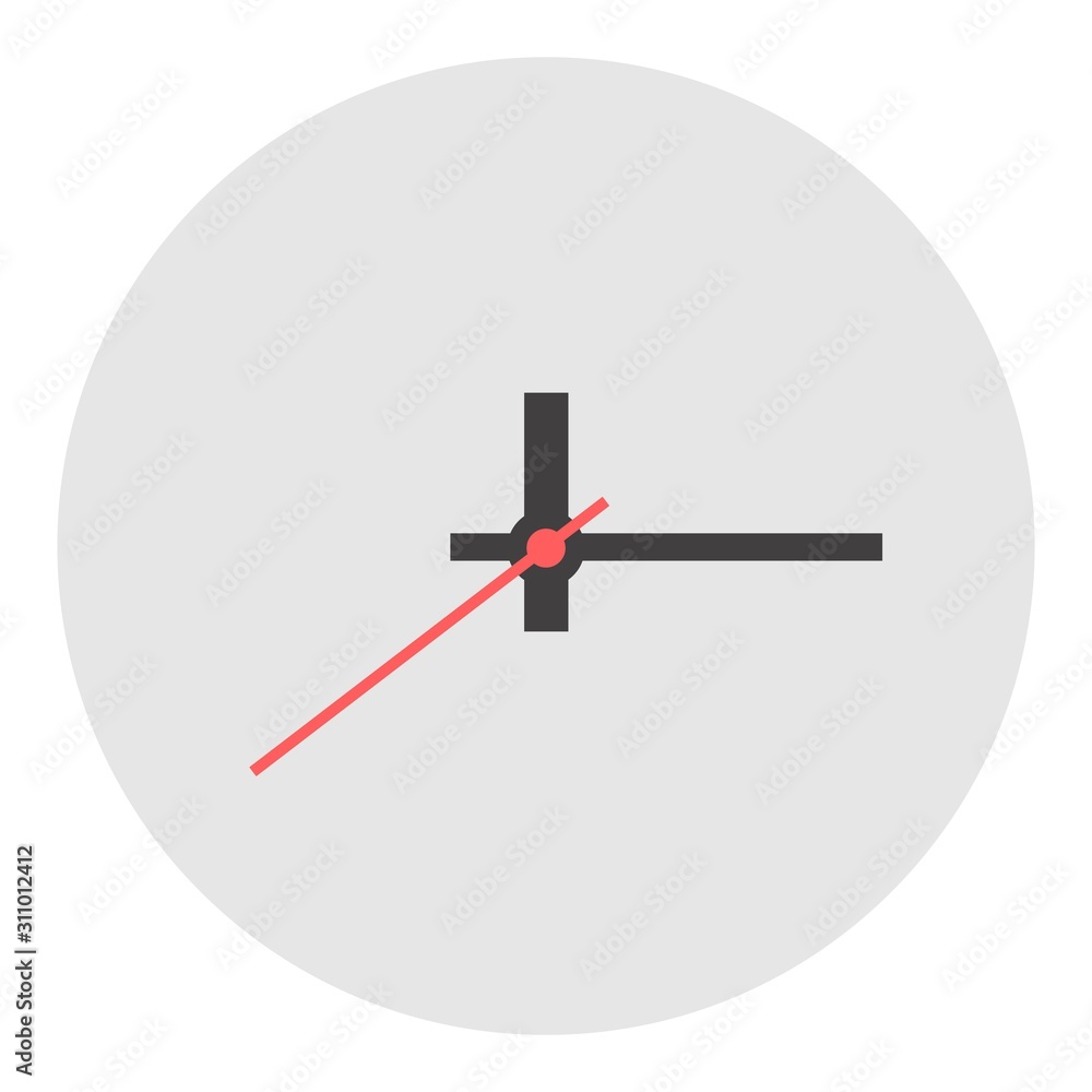 Wall clock without numbers vector icon flat isolated Wall clock without numbers vector icon flat isolated