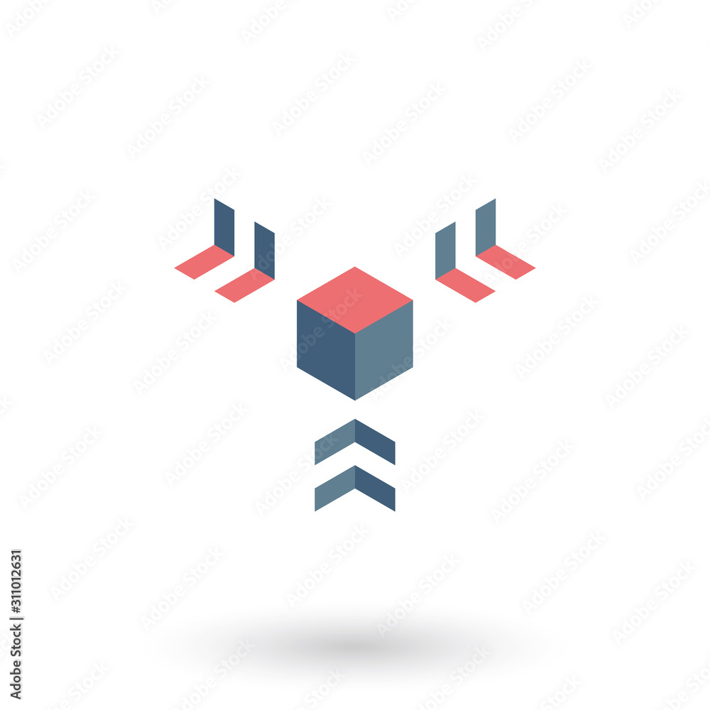 Cube logo design icon. Gray background for your text and logo. Outbox. Vector design Cube logo design icon. Gray background for your text and logo. Outbox. Vector design