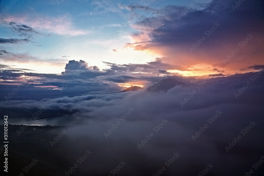 sunrise from mount Batur, Bali