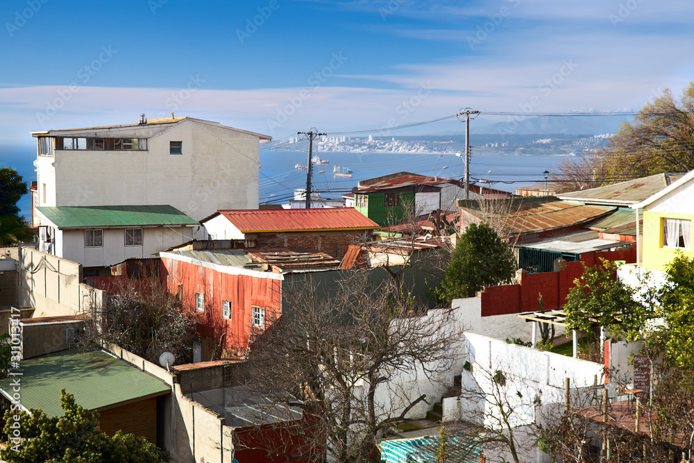 view from Pablo Neruda Museum in Valparaiso, Chile