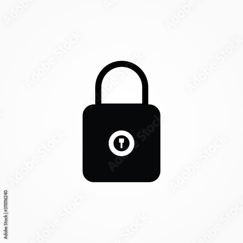 Lock Icon in trendy flat style isolated on white background. Security symbol for your web site design, logo, app, UI. Vector illustration, EPS10.