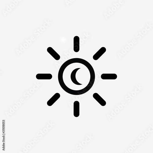 setting dark mode sign icon design vector illustration