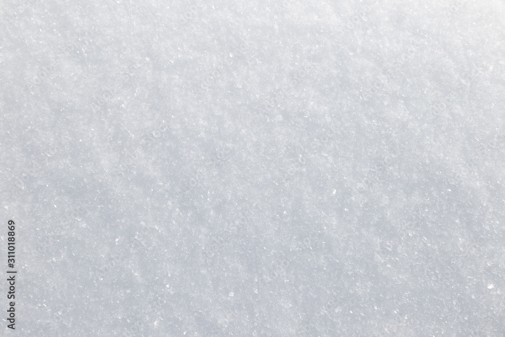texture of fresh snow, white background
