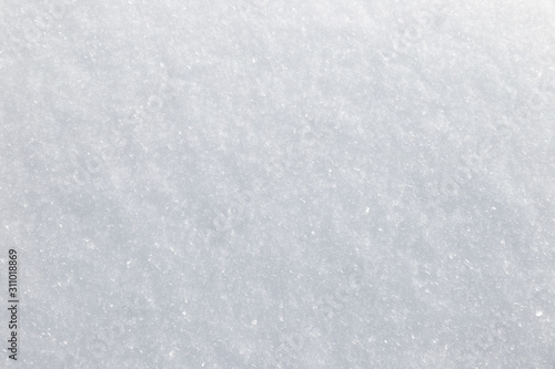 texture of fresh snow, white background