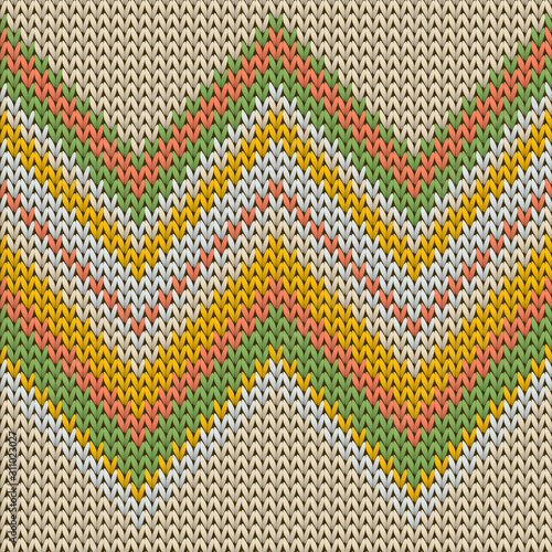Material zig zal lines christmas knit geometric 