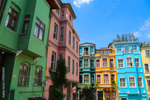 Istanbul, Turkey - 10 July 2019: View of colourful houses in district Balat. © Maria Kasimova