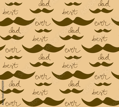 Best dad ever - seamless mustache pattern