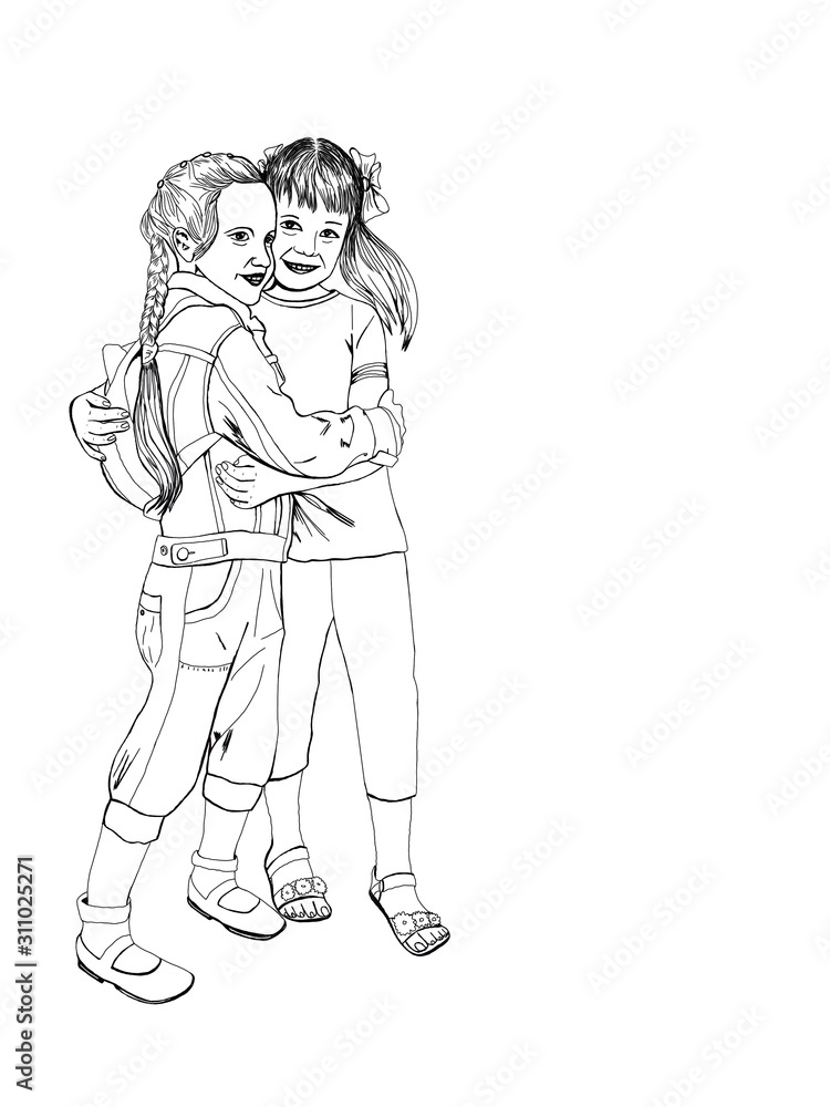 15,034 Couple Hug Sketch Images, Stock Photos & Vectors | Shutterstock
