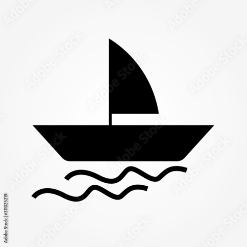 boat icon, boat icon vector, in trendy flat style isolated on white background. boat icon image, boat icon illustration