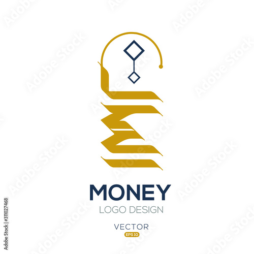 Creative Arabic typography Mean in English ( Money ) , Arabic Calligraphy  