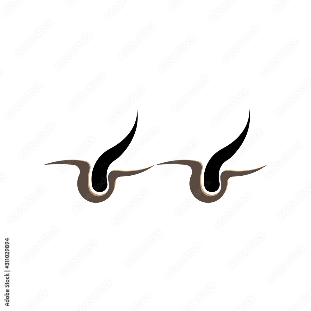 Hair treatment logo vector icon template Hair treatment logo vector icon template