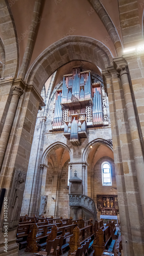 Organ of the Bamberg Cathedral, or Dom, in Bamberg