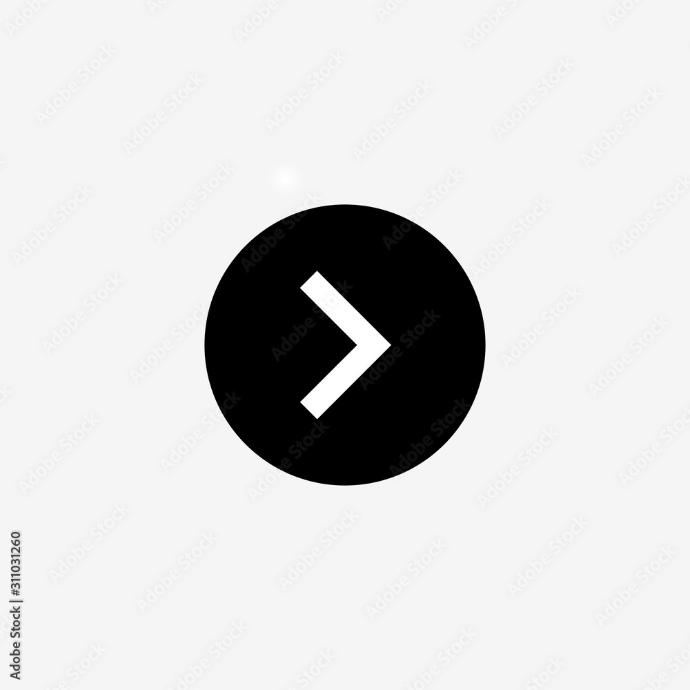 Right arrow button sign icon vector Right arrow button sign icon vector
