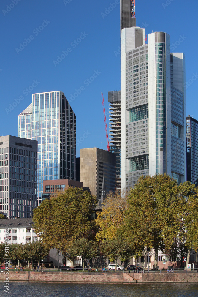 Obraz premium Downtown in Frankfurt in the city center, Germany 