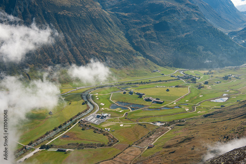 Sicht auf Urserental bei Andermatt, Uri, Schweiz photo