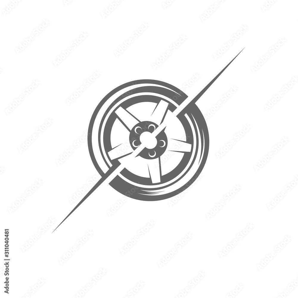 Tire logo vector icon illustration design template Tire logo vector icon illustration design template