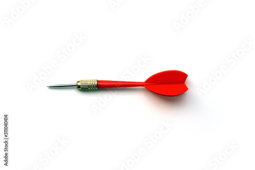 one dart on a white background, photo