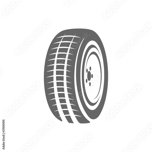 Tire logo vector icon illustration design template
