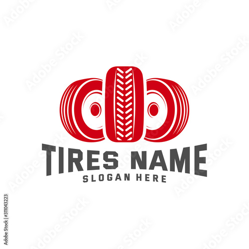 Tire logo vector icon illustration design template