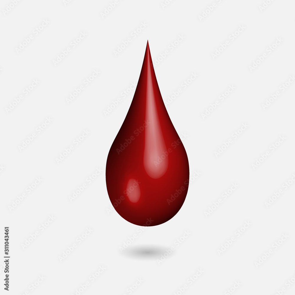 Drop of blood in 3D, vector Drop of blood in 3D, vector