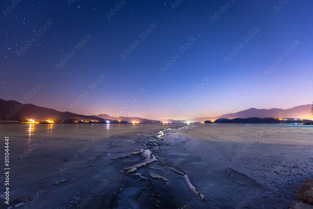 Winter in Korea, Dumulmeori and Ice lake of Yangpyeong in Winter in
