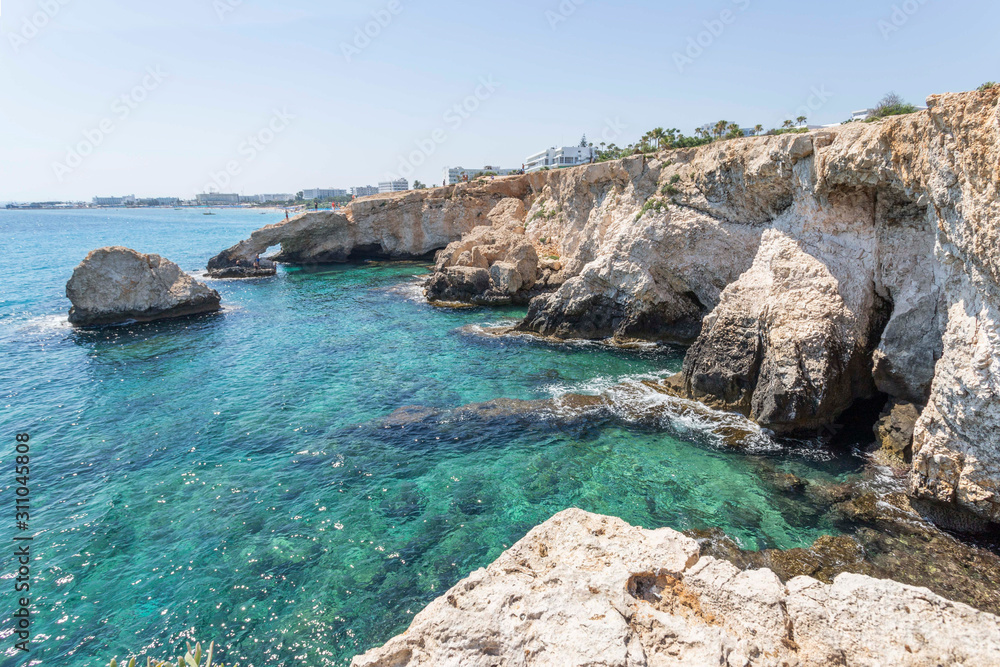 bridge of love, arch of love and the blue sea, Ayia Napa, Cyprus