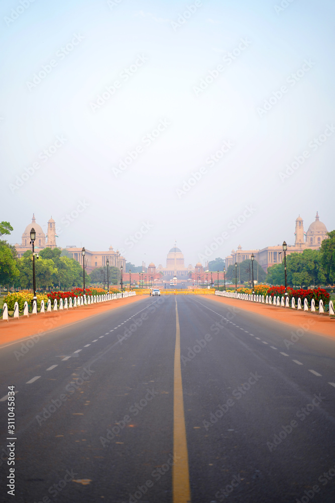NEW DELHI, INDIA - April 26: Rashtrapati Bhavan is the official home of the President of India on April 26, 2019, New Delhi, India.