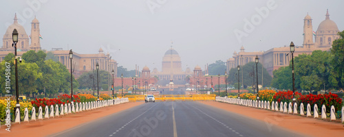NEW DELHI, INDIA - April 26: Rashtrapati Bhavan is the official home of the President of India on April 26, 2019, New Delhi, India. photo