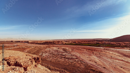 Overview on the Asif Ounila river near Ait Ben Haddou