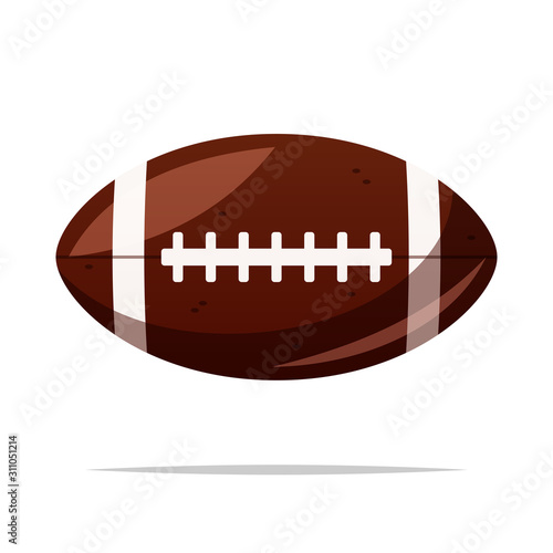 Rugby ball vector isolated illustration